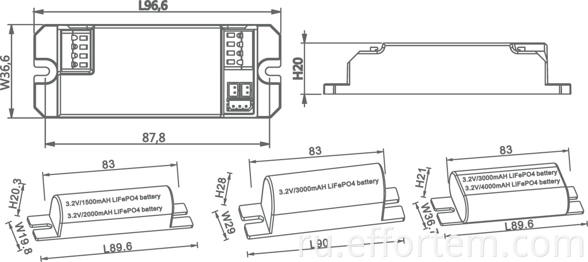 led driver with built-in emergency converter